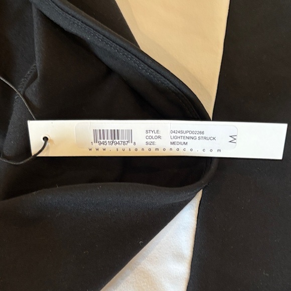 Susana Monaca Tube Flair Maxi Dress Striped Black, White & Neon Yellow NWT Sze M - Picture 9 of 13